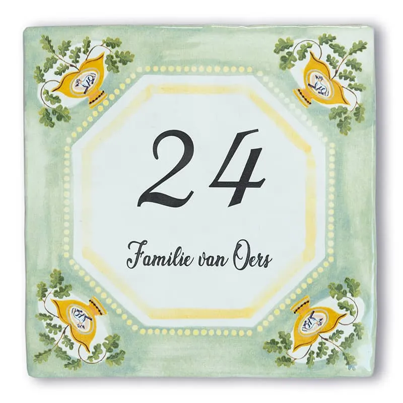 Storytiles Delft Blue Garden Flowers Hausnummer Fliese S 10x10
