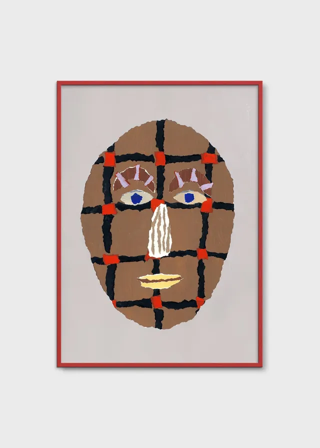 The Poster Club Art Prints Grid Portrait Kunstdruck 30x40 cm braun