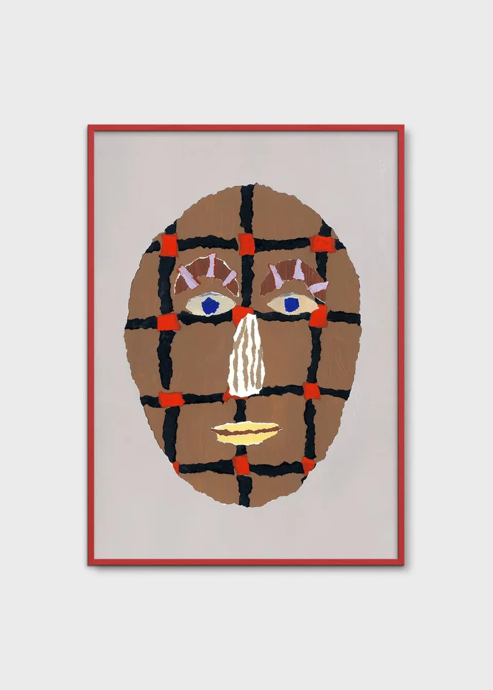 The Poster Club Art Prints Grid Portrait Kunstdruck 30x40 cm braun