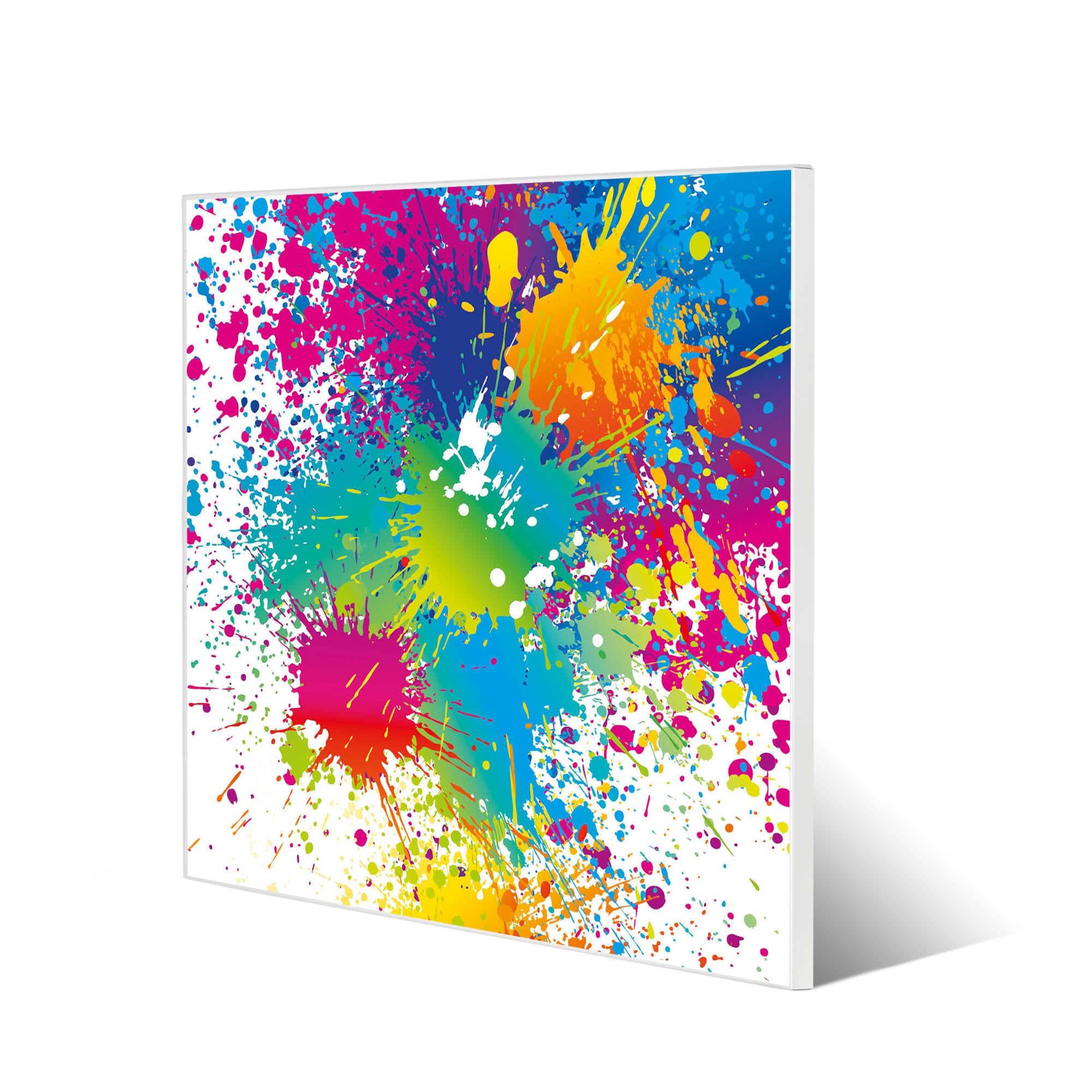 Banjado Magnettafel Farbspritzer 50x50 cm Metall Bunt