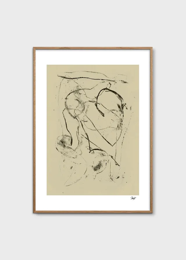 The Poster Club Abstract Thought Poster 30x40 cm Beige