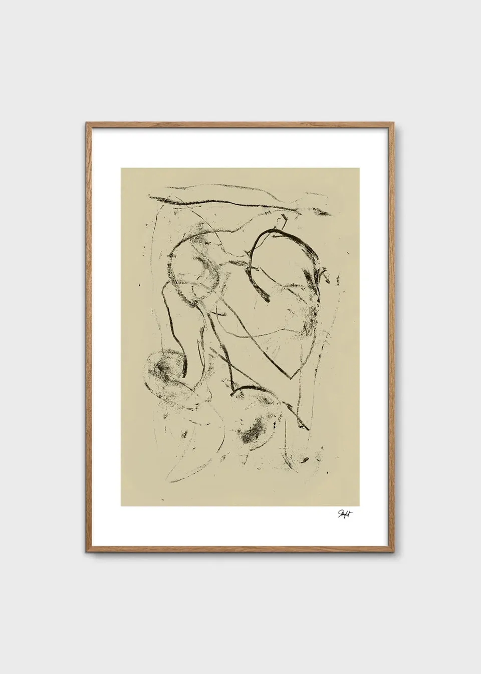 The Poster Club Abstract Thought Poster 30x40 cm Beige