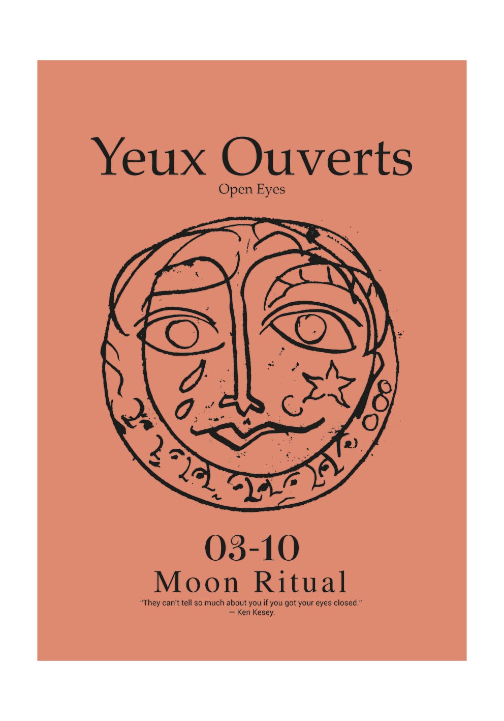 The Poster Club Yeux Poster 30x40 cm orange