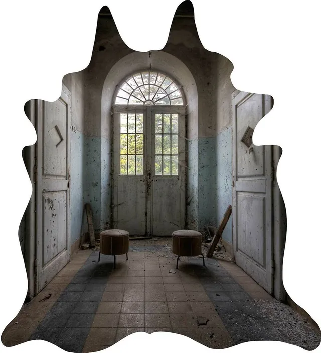 Mineheart Rugs Asylum 2 Flachgewebeteppich Grau Waschbar