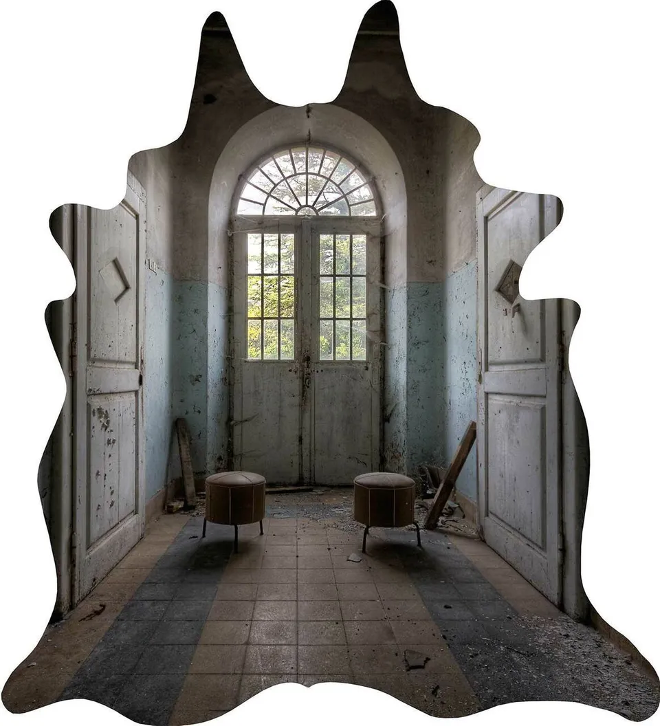 Mineheart Rugs Asylum 2 Flachgewebeteppich Grau Waschbar