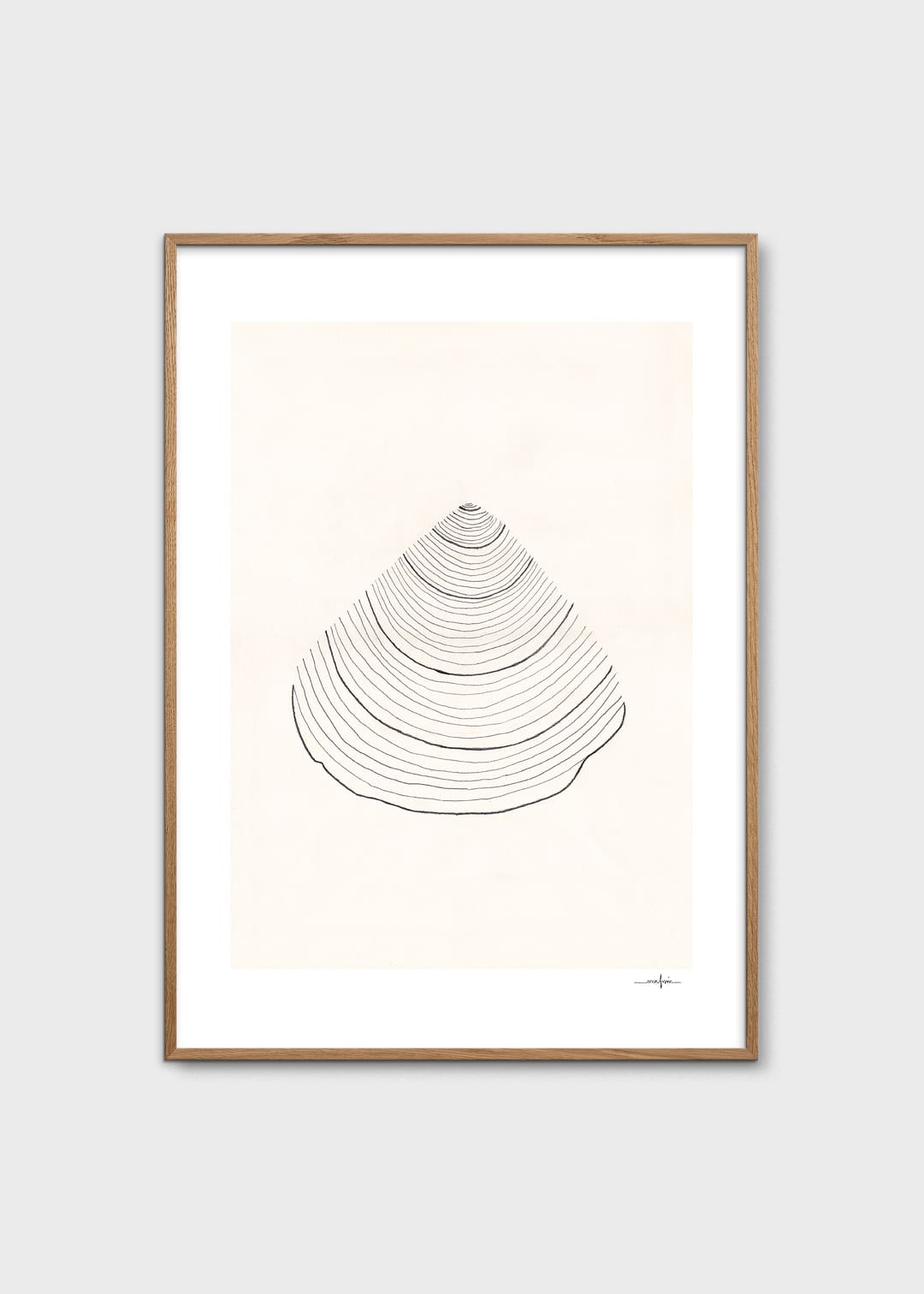 The Poster Club Shell Poster 30x40 cm Beige