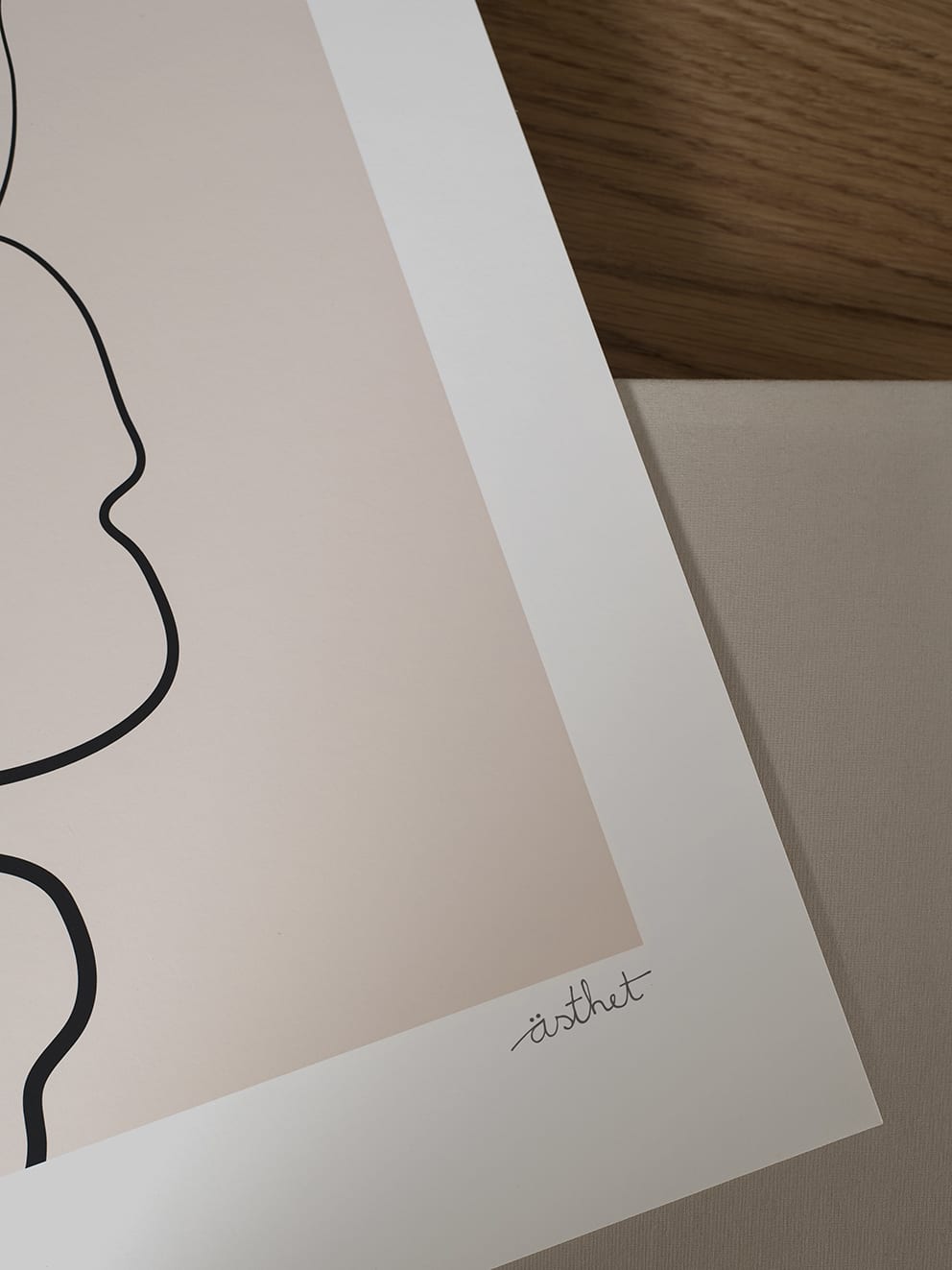 The Poster Club Ginko Kunstdruck A4 Beige Botanik