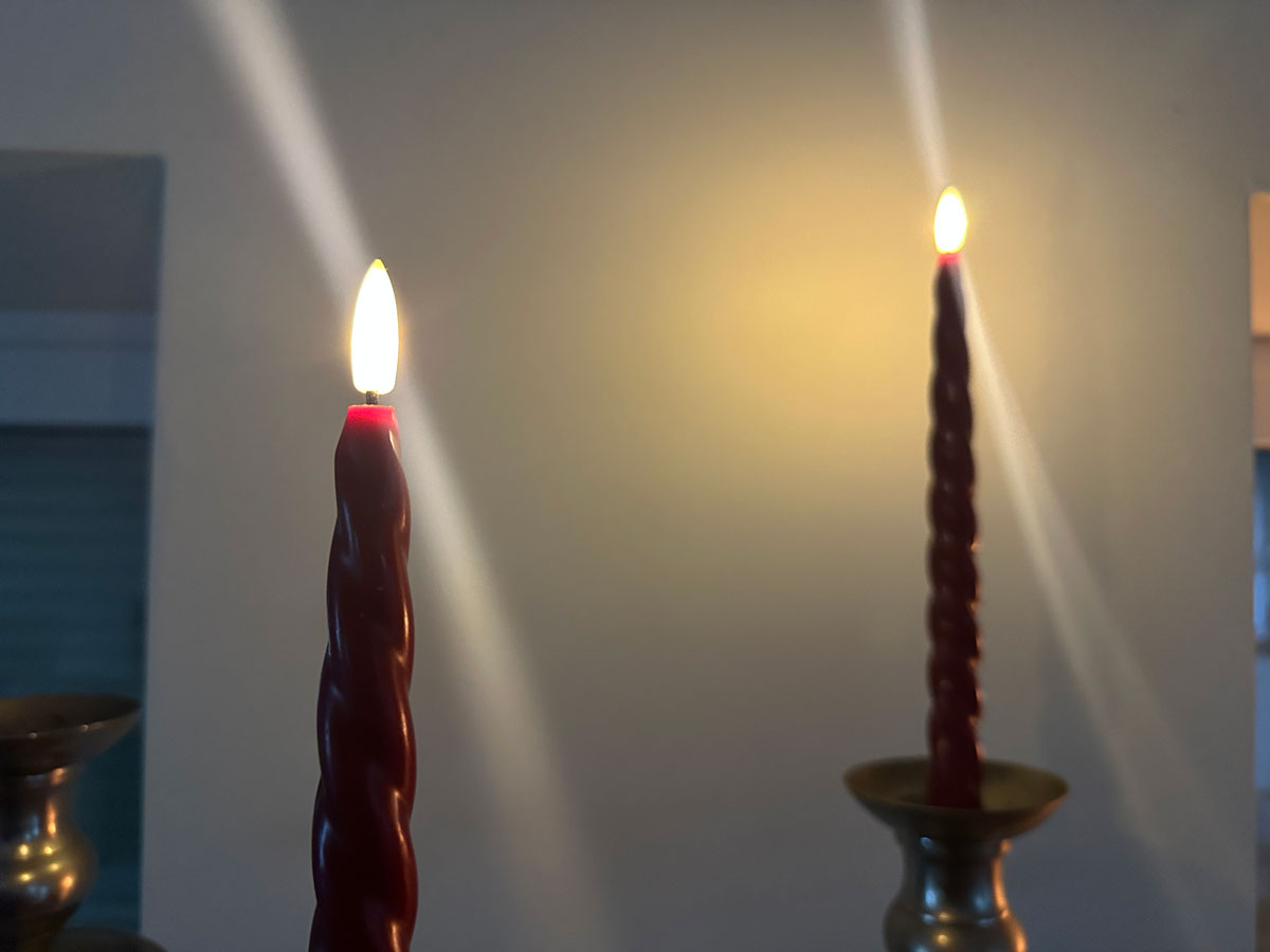 LS-LebenStil Möbel & Wohnen LED Stabkerzen Ribe Rot 26cm 4er