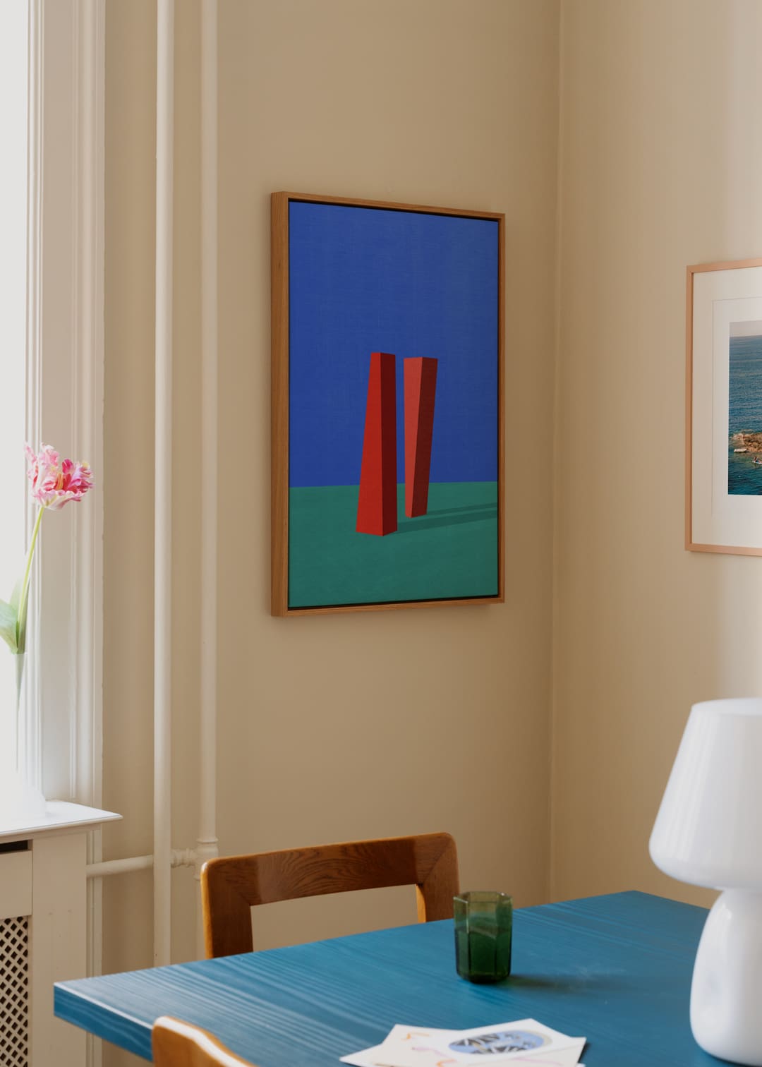 The Poster Club Art Prints A Pair Canvas 30x40 cm blau gerahmt