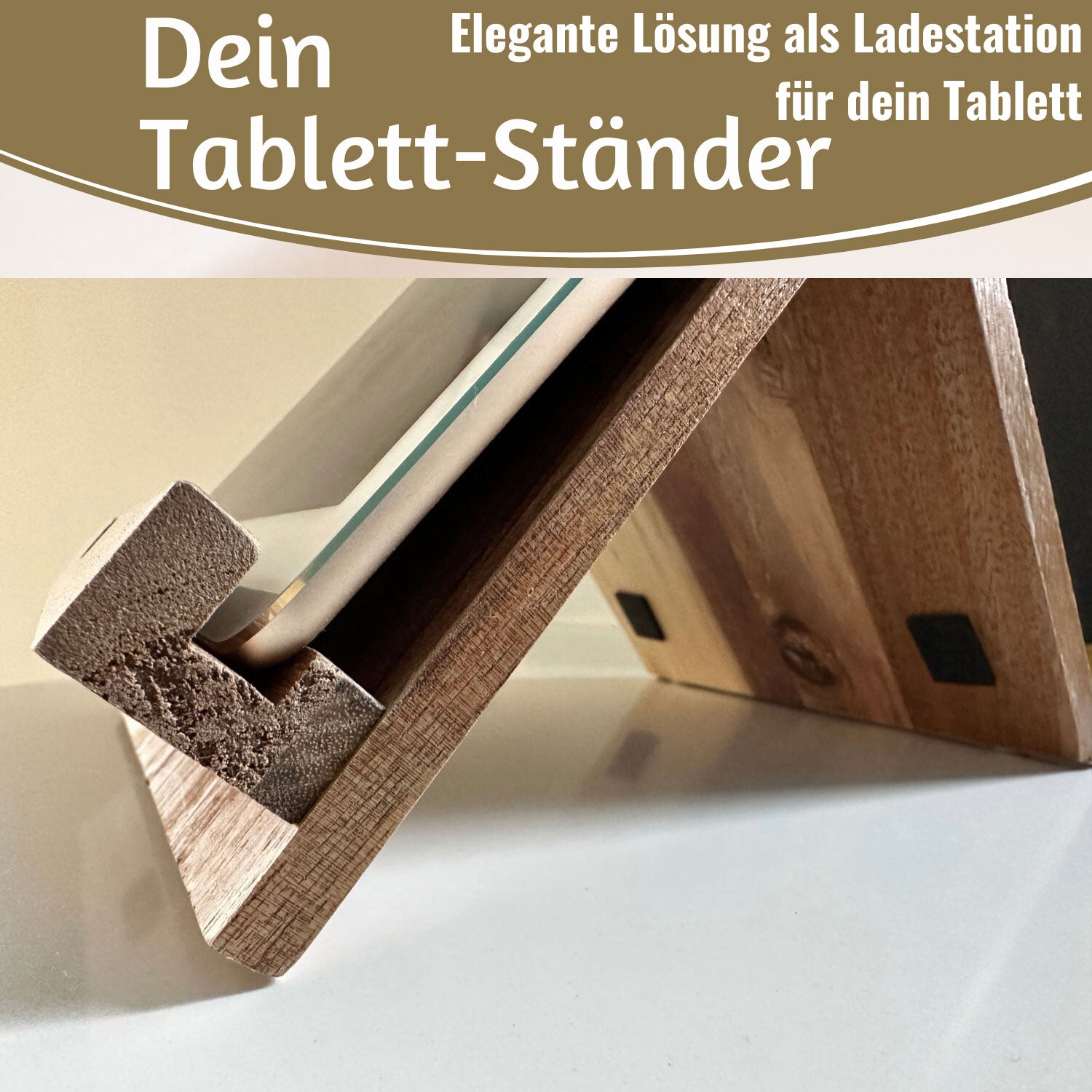 LS-LebenStil Kochbuchhalter Bambus 23x18cm braun klappbar