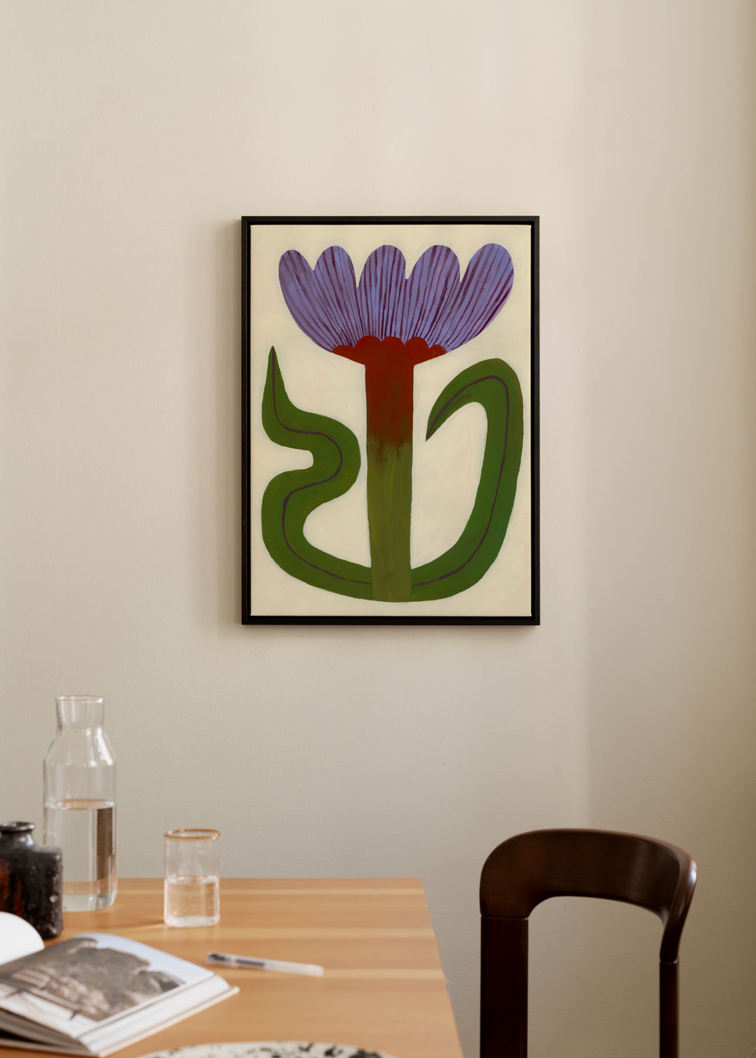 The Poster Club Jazzy Flower Canvas 30x40 cm Botanisch