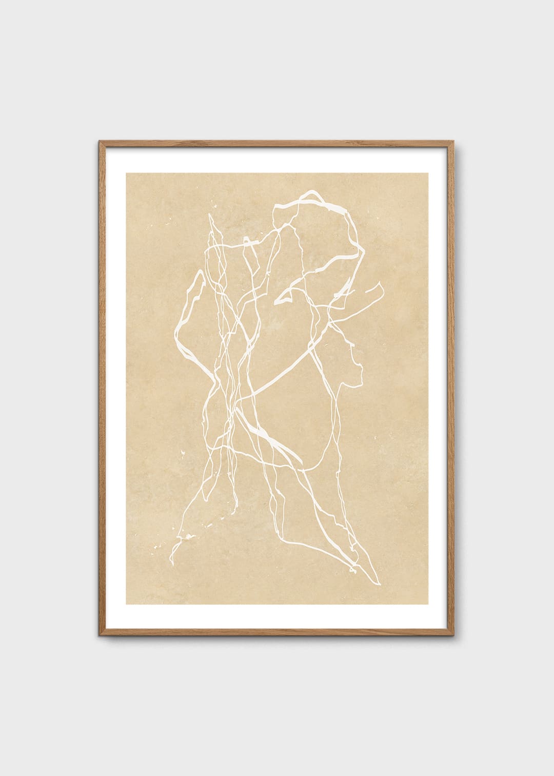 The Poster Club Art Prints One Line No. 03 Poster 30x40 cm beige