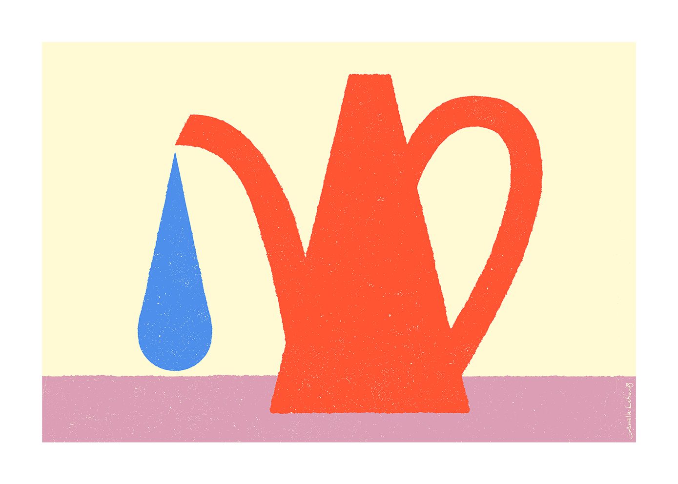 The Poster Club Art Prints Red Watering Can Poster 30x40 rot