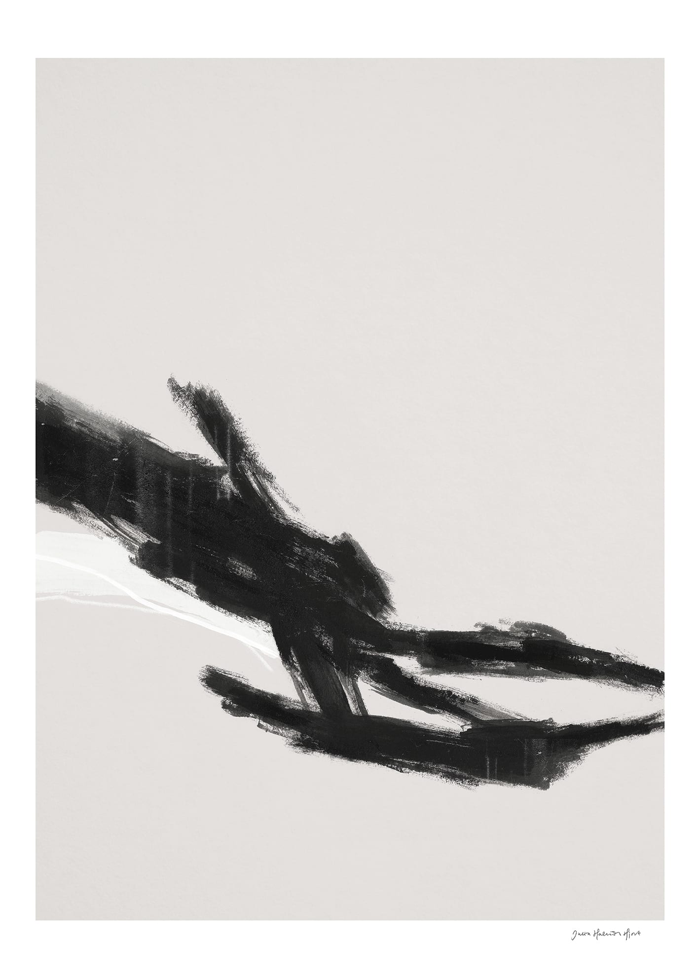 The Poster Club Kontrast Art Prints Poster 30x40 cm schwarz grau