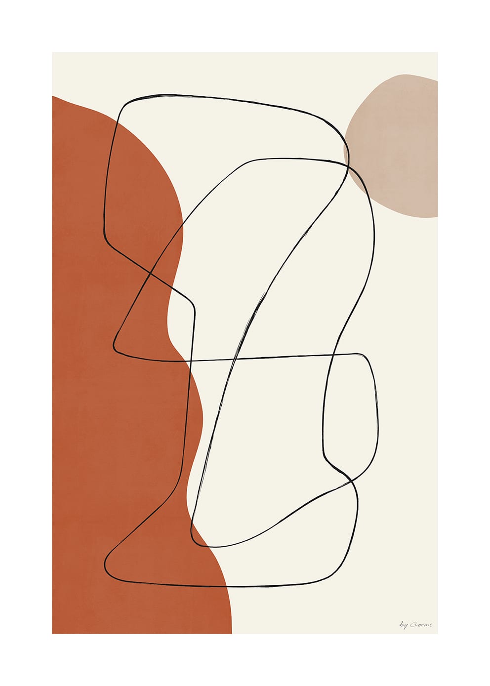 The Poster Club NG 01 Poster 30x40 cm beige rot