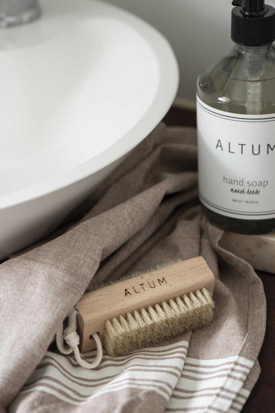 IB Laursen Altum Nagelbürste Holz 10cm 2er Set Naturhaar