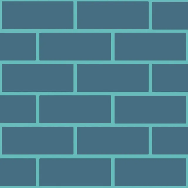 Mineheart Brick Outline Tapete Petroleum Aquamarin 52cm