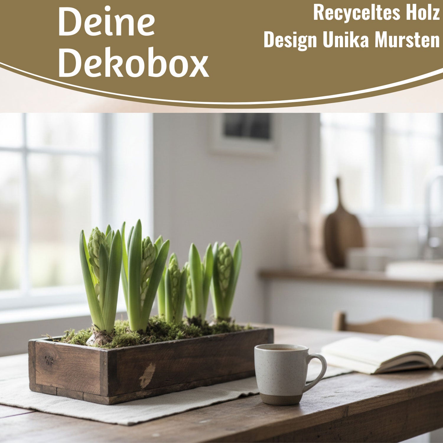 LS-LebenStil Unika Holzbox Vintage braun 43x13x6 cm