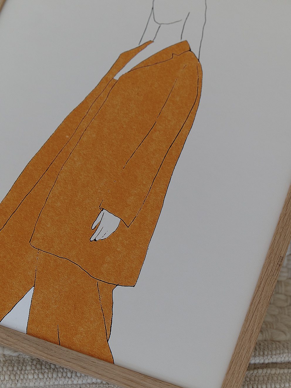 The Poster Club Art Prints Comfy Suit Poster A4 orange