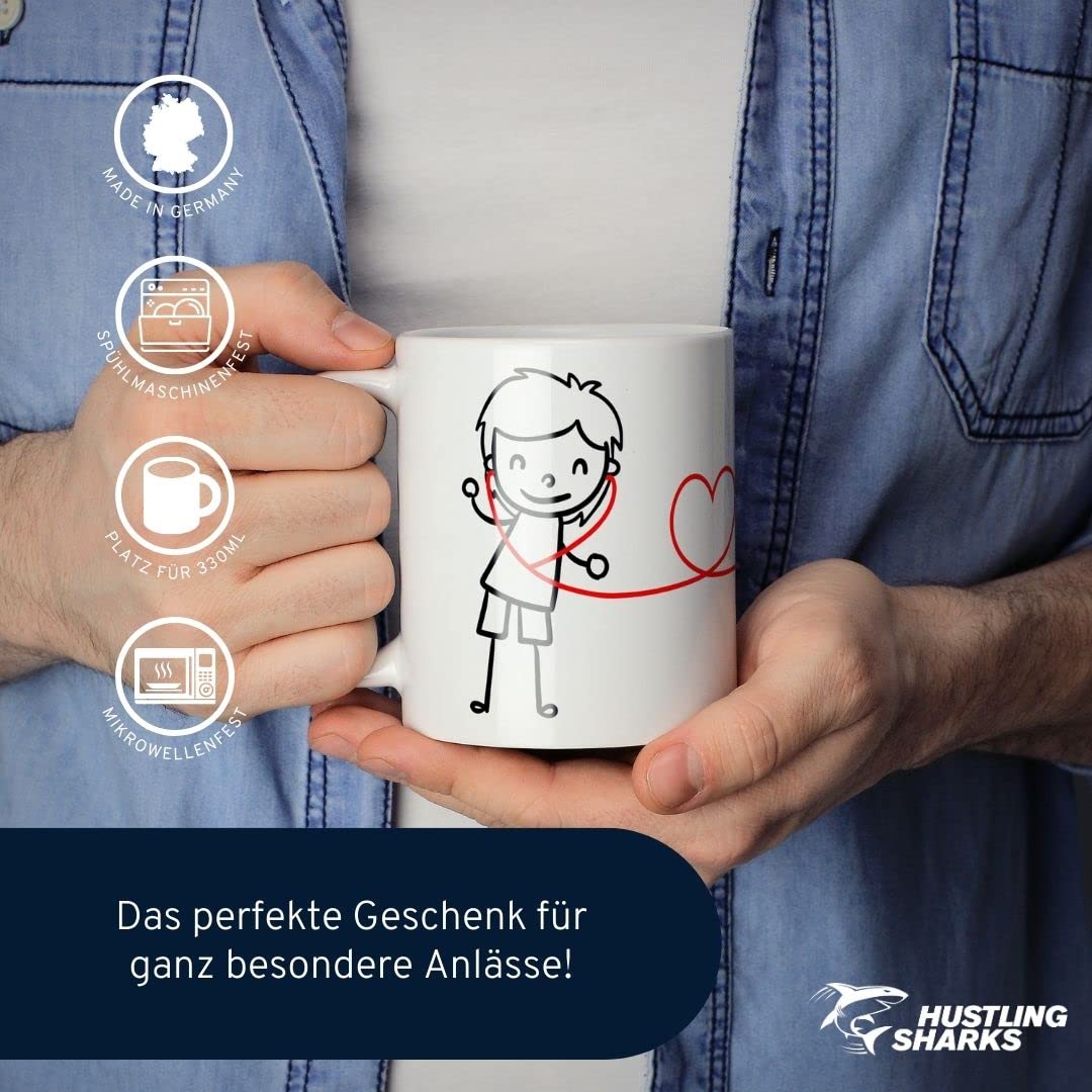 Hustling Sharks Wandbilder Liebe Dich Tasse 330ml weiß Herz