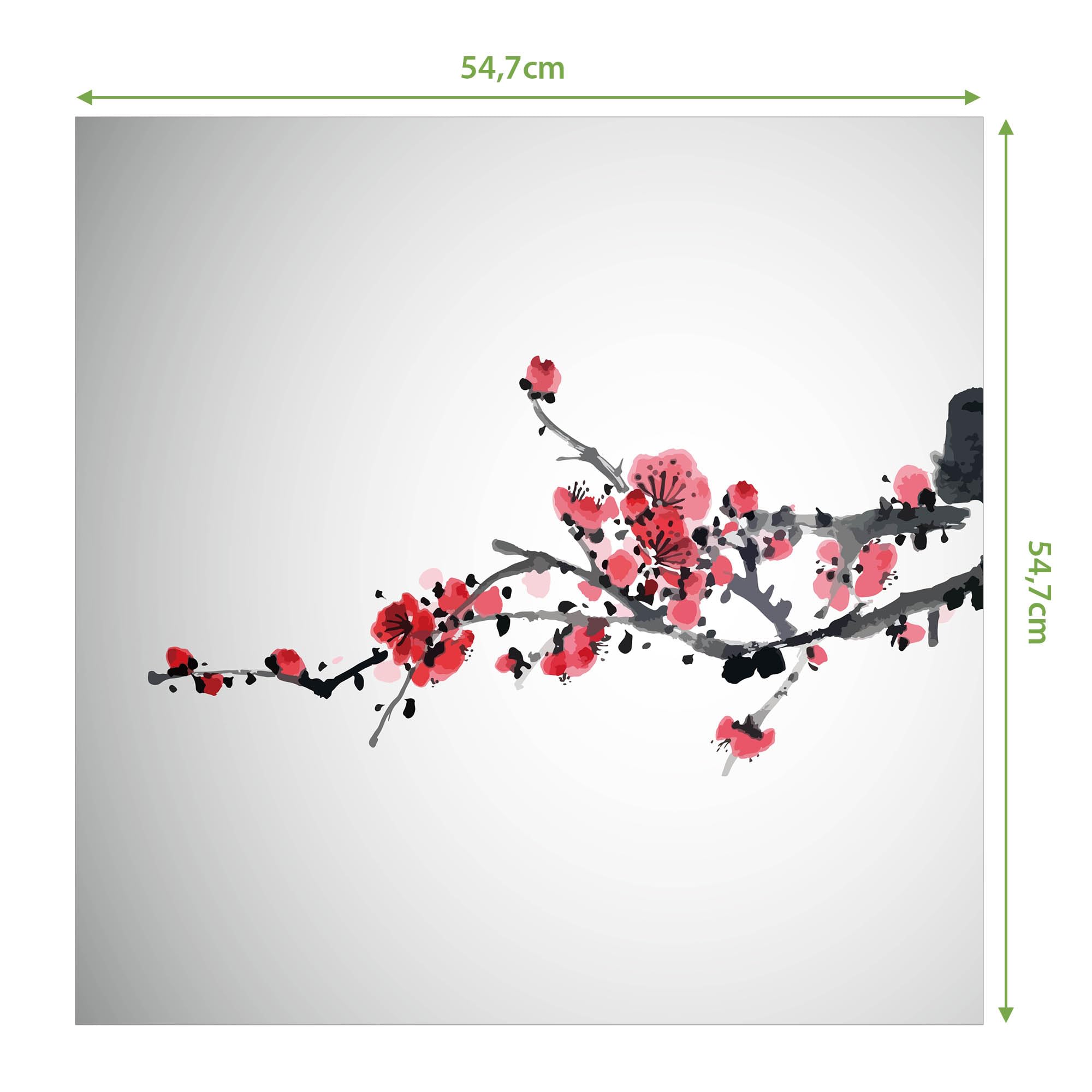 Banjado Möbelfolie Japanische Blüten 2 Tischfolie 55x55