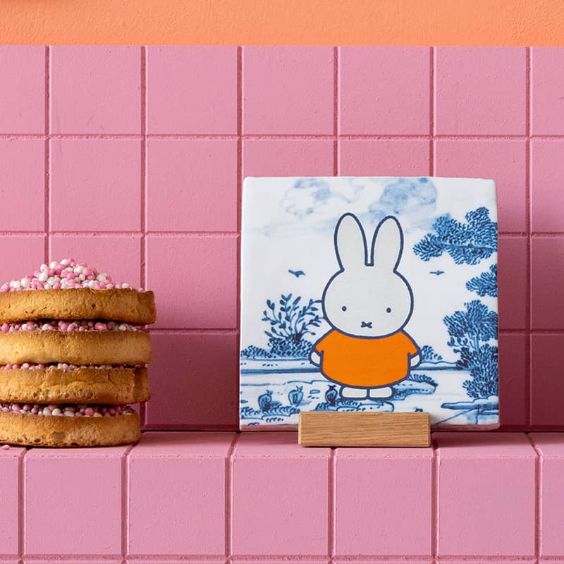 Storytiles Delft Blue Hier ben ik Wandfliese S 10x10 cm Miffy