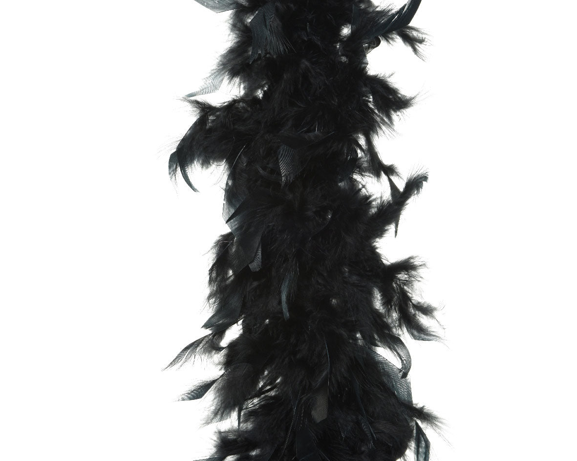 LS-LebenStil Küche & Haushalt Brillant Feder Boa Schwarz 1,84 m