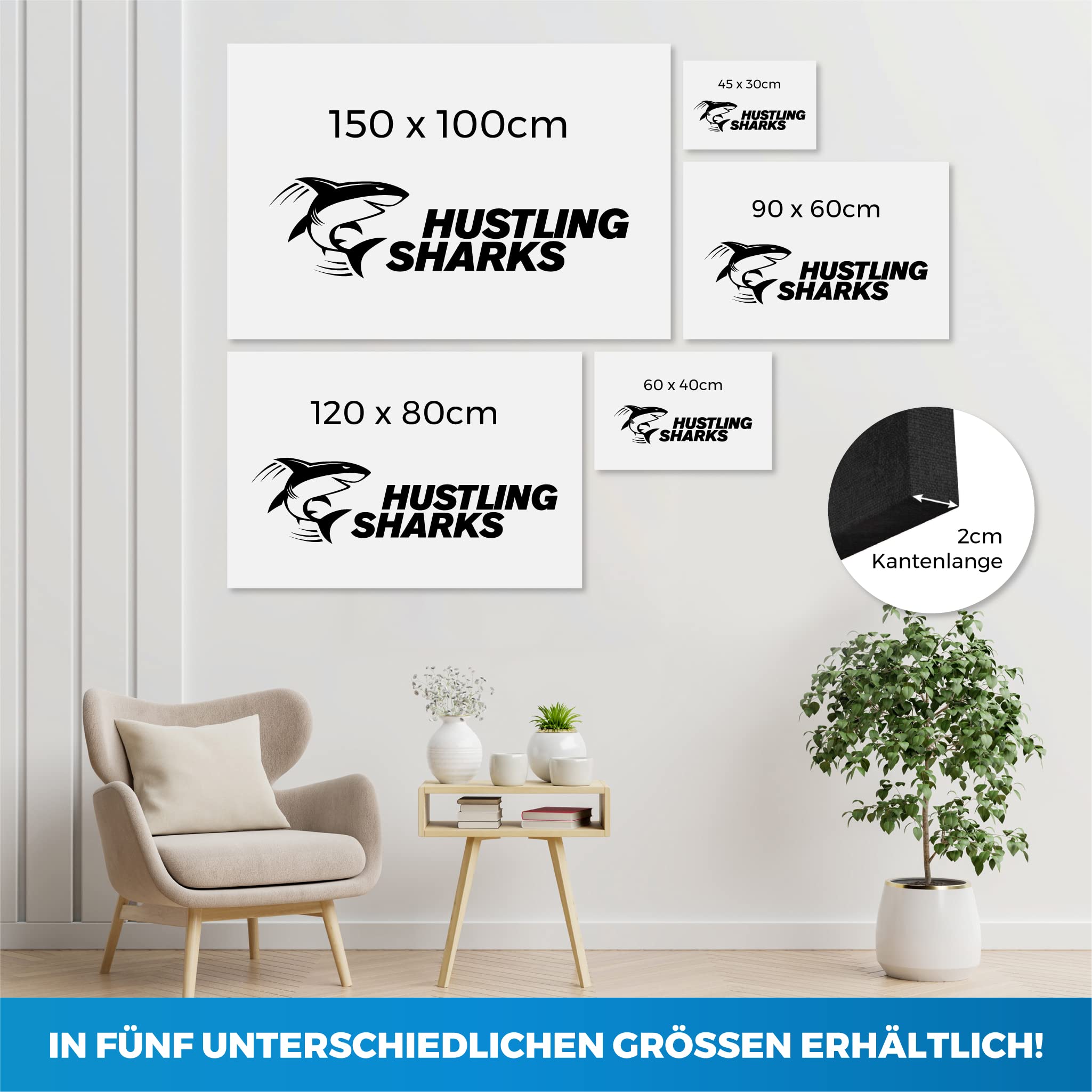 Hustling Sharks Wandbilder Balloon Dog Leinwand 120x80 cm Pop-Art