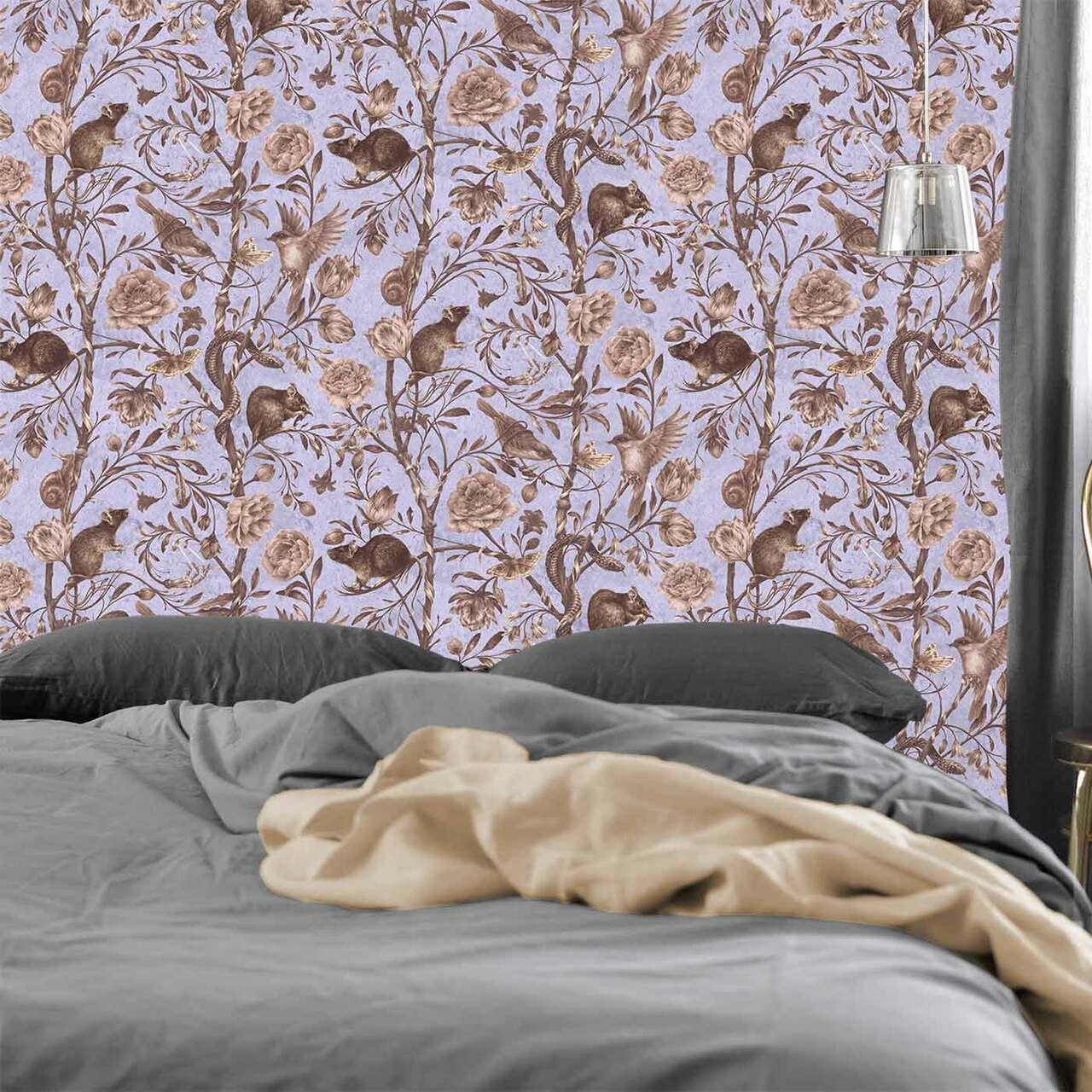 Mineheart Back to Nature Tapete Lila Blumen Rolle