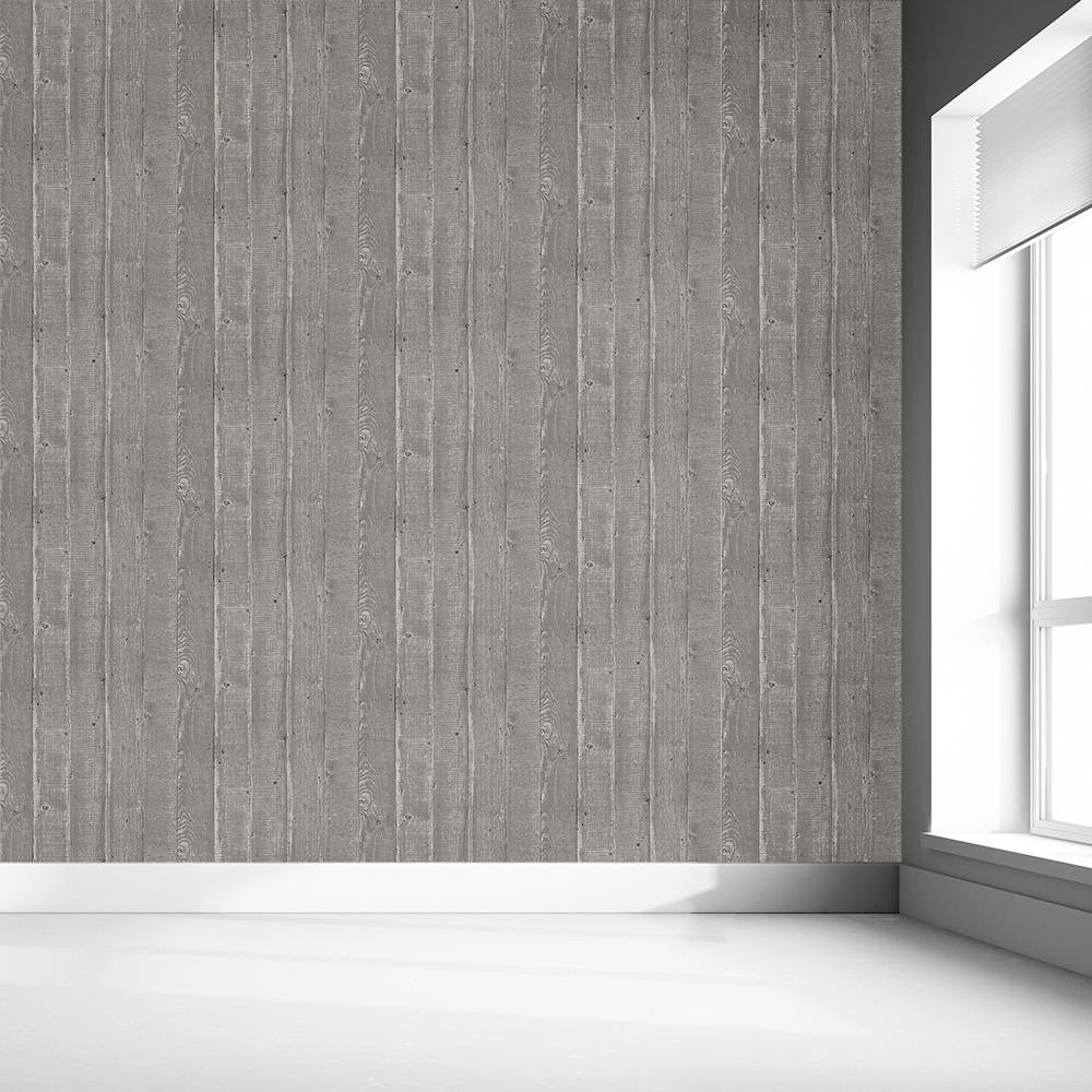 Mineheart Rustic Wood Tapete Holzoptik Grau 52cm x 10m