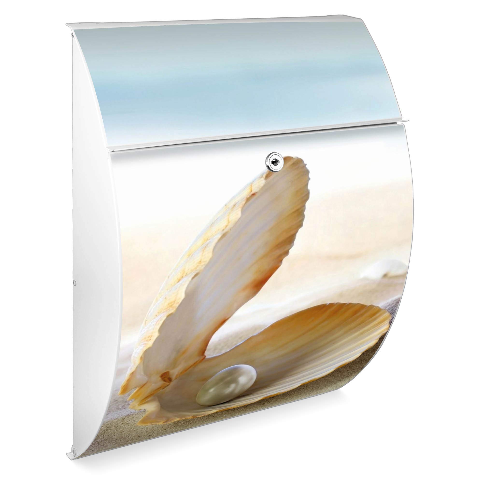 Banjado Riviera 46x33,5x13cm Briefkasten Anthrazit Perlenmuschel
