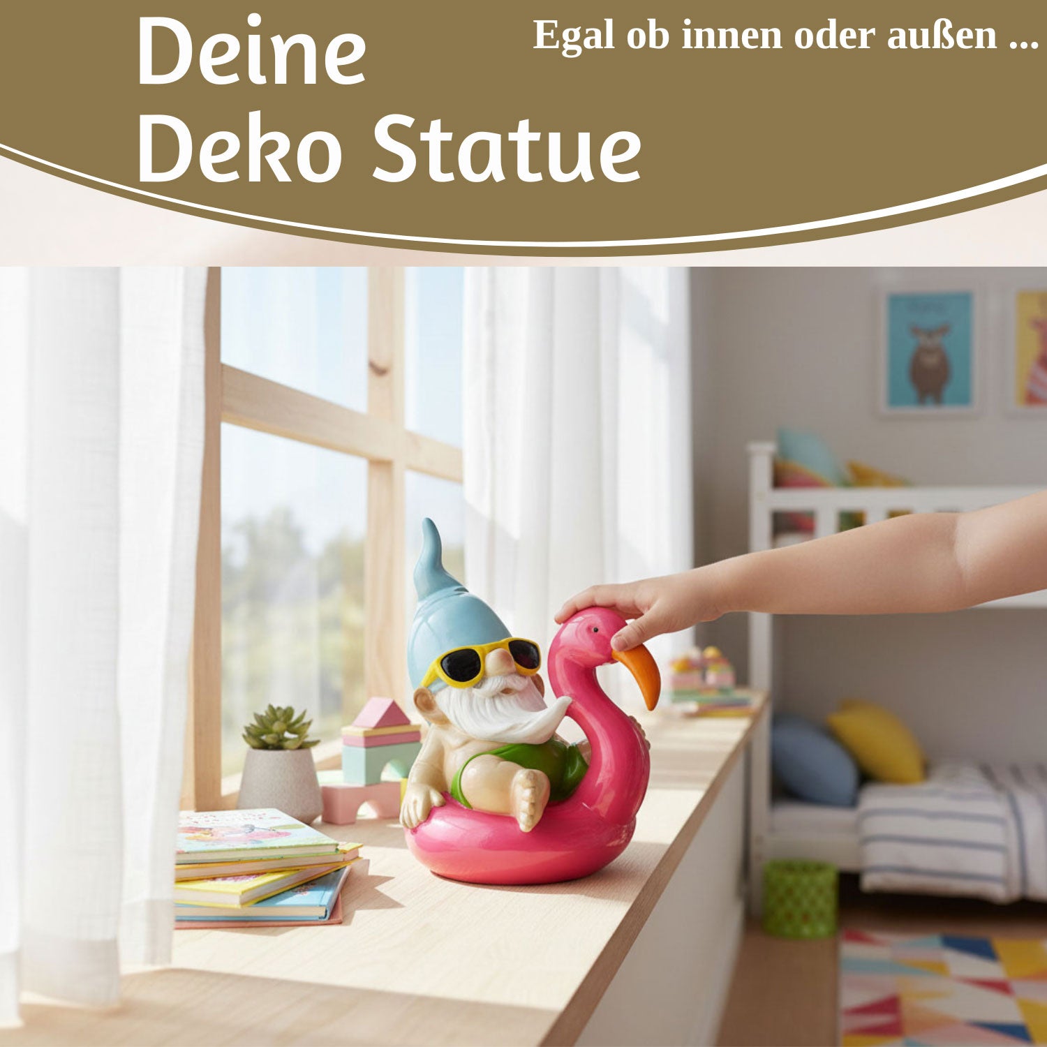 LS-LebenStil Gartenzwerg Pink sitzend 17cm Polyresin