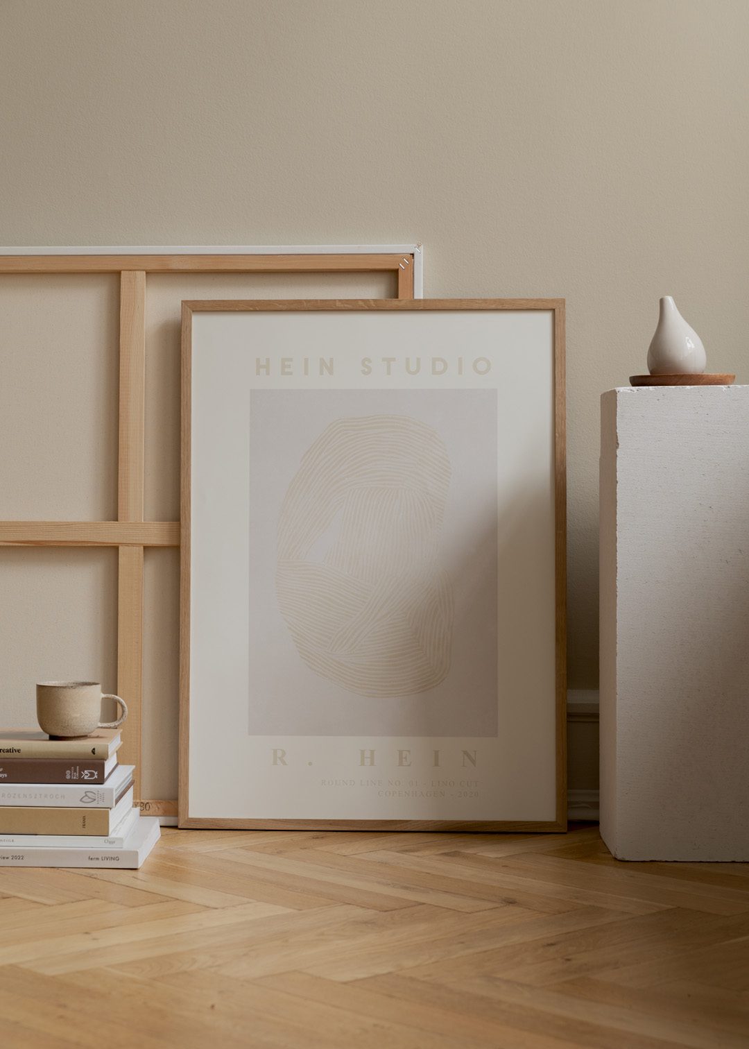 The Poster Club Round Line No. 09 Poster 50x70 beige