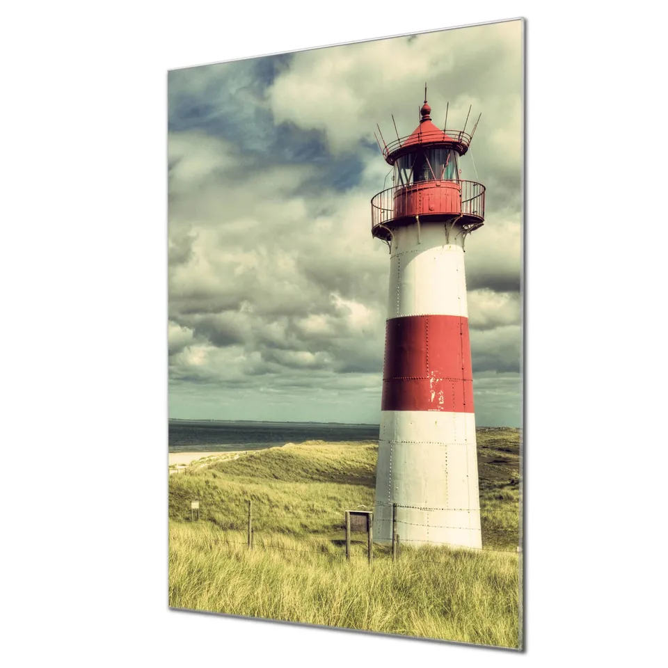 Banjado Glasboard Leuchtturm Sylt magnetisch 40x60cm beschreibbar