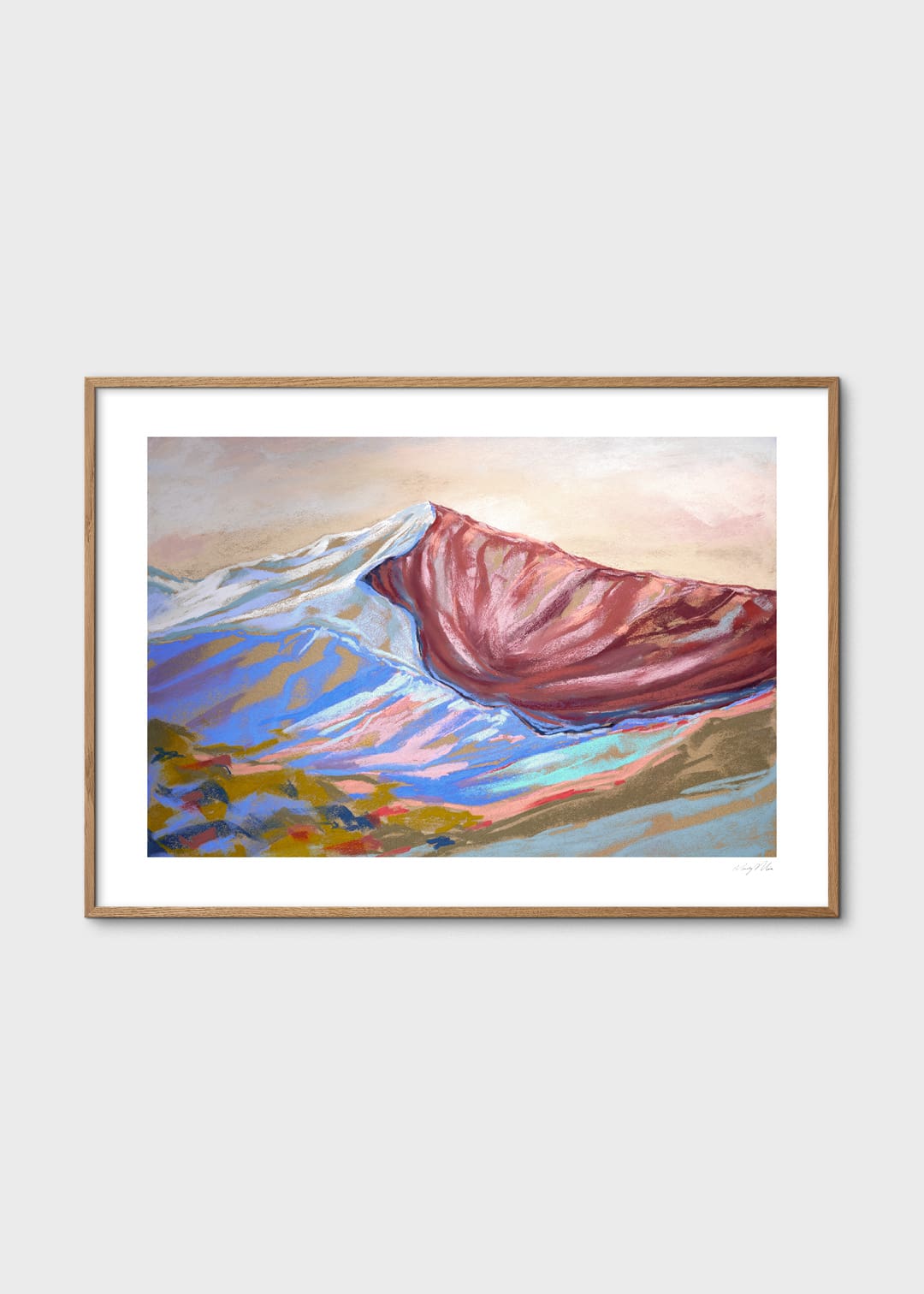 The Poster Club Art Prints Velvet Peak IV Poster A4 blau