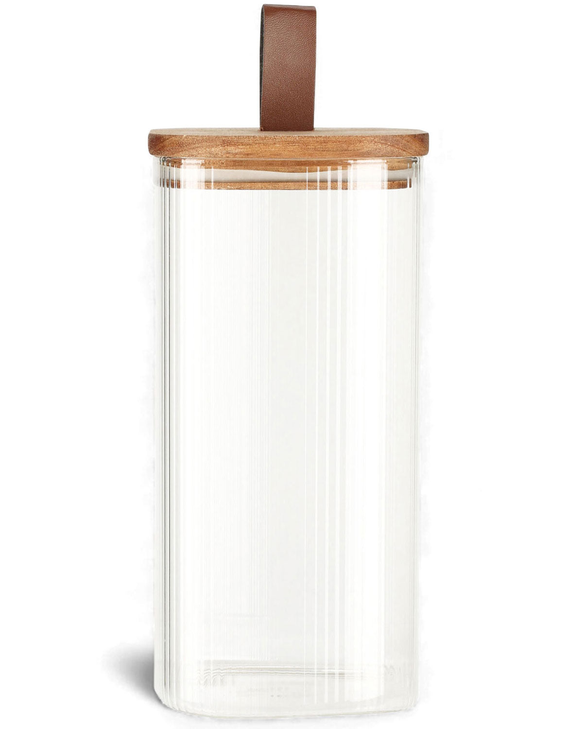 LS-LebenStil Küche & Haushalt Vorratsdose Glas 1900ml Holzdeckel