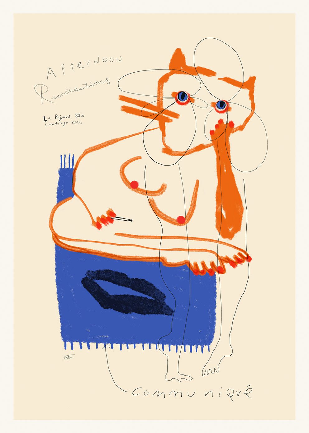 The Poster Club Art Prints Afternoon Communiqué Poster 30x40 beige