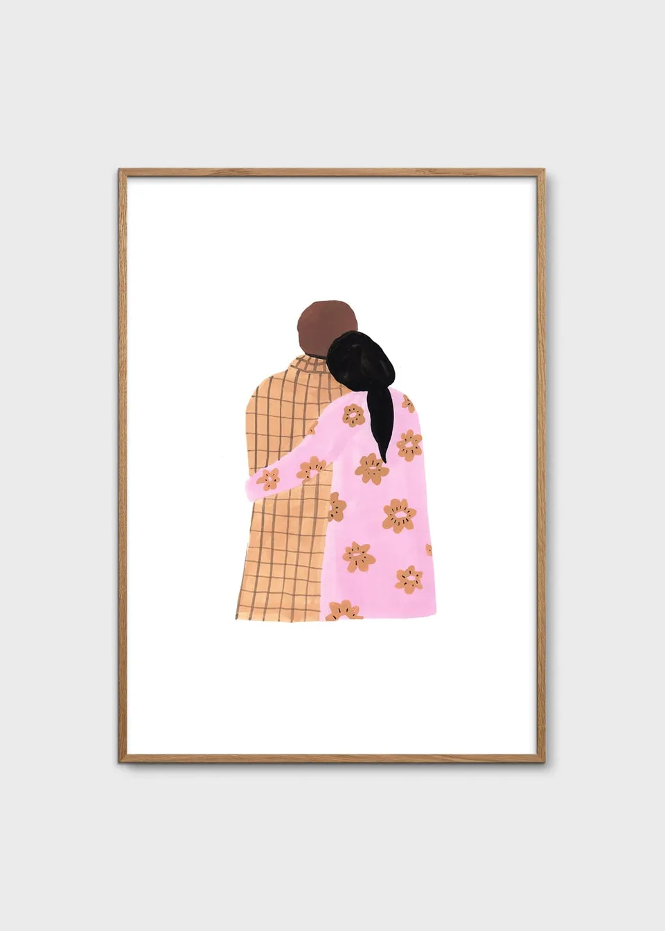The Poster Club Art Prints Couple Poster 30x40 cm rosa-bunt