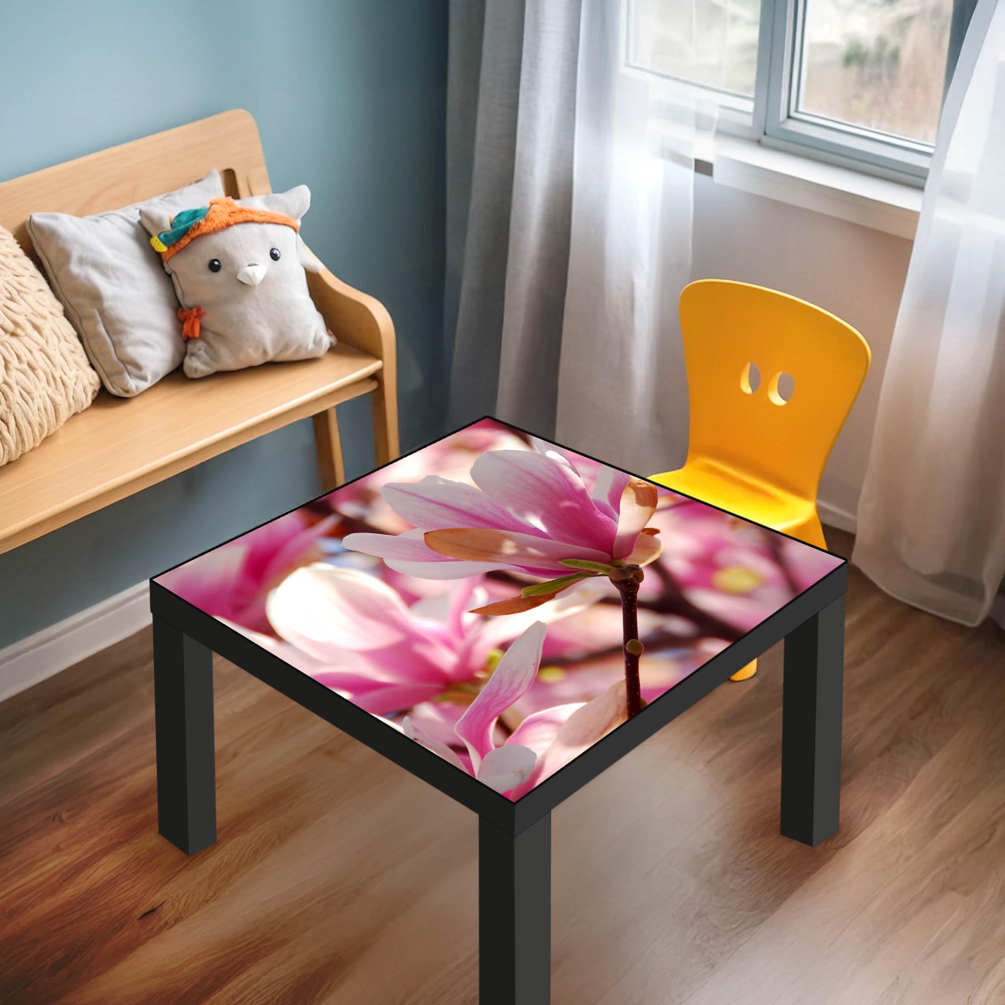 Banjado Möbelfolie Tischfolie Magnolia 55x55 cm selbstklebend