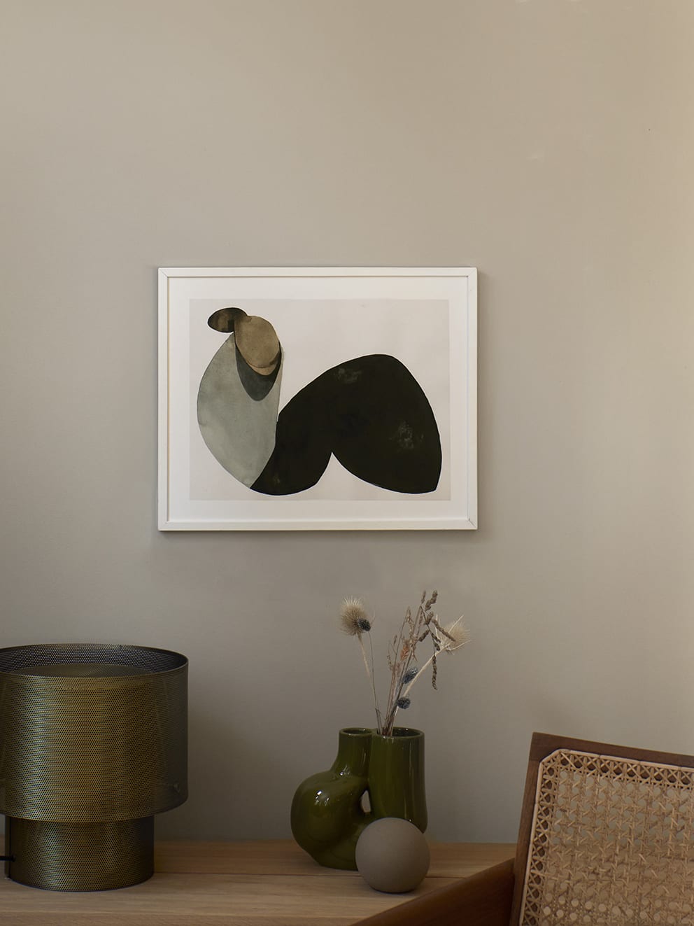 The Poster Club Art Prints Resting Woman Poster 40x50 grün