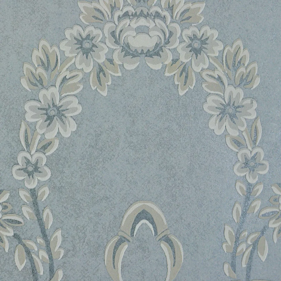 Mineheart Wimpole Tapete Hellblau 53cmx10m Floral
