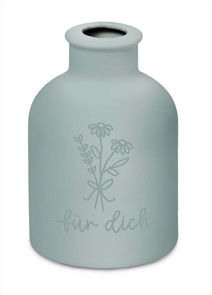 LS-LebenStil Für Dich Tischvase Blumenvase Mint Keramik 10cm