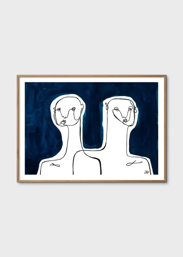 The Poster Club Art Prints Together 01 Poster 30x40 cm Blau