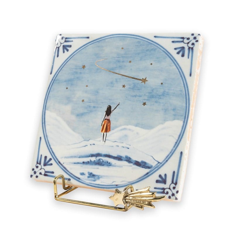 StoryTiles Golden Holdie Shooting Star Fliesenhalter Gold