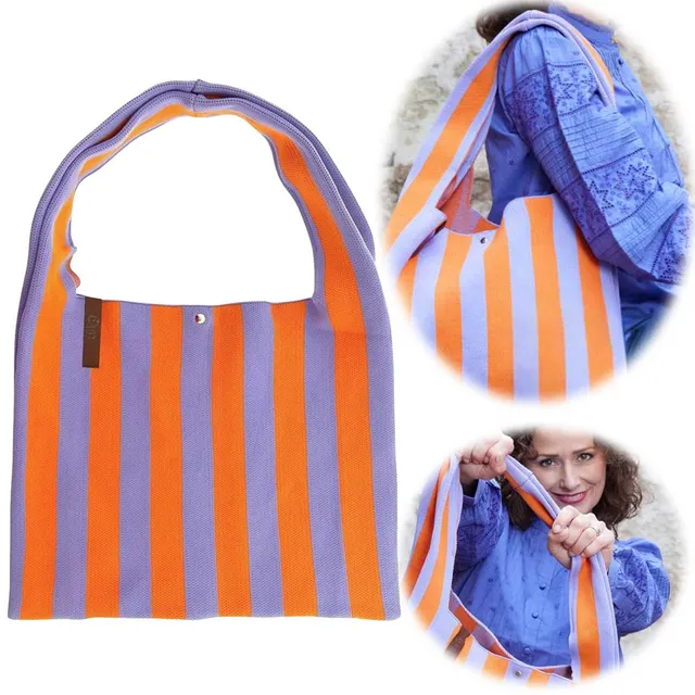 LS-LebenStil Palma Vintage Shopper Orange 43x35cm Magnet