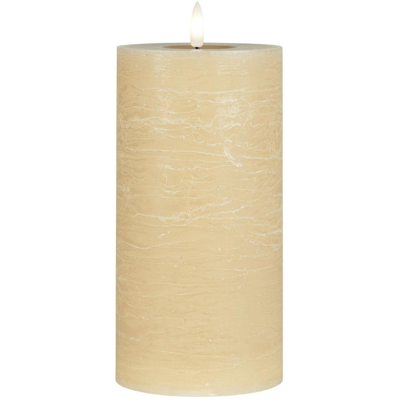 IB Laursen Nyhavn LED Stumpenkerze 20cm Beige Echtwachs