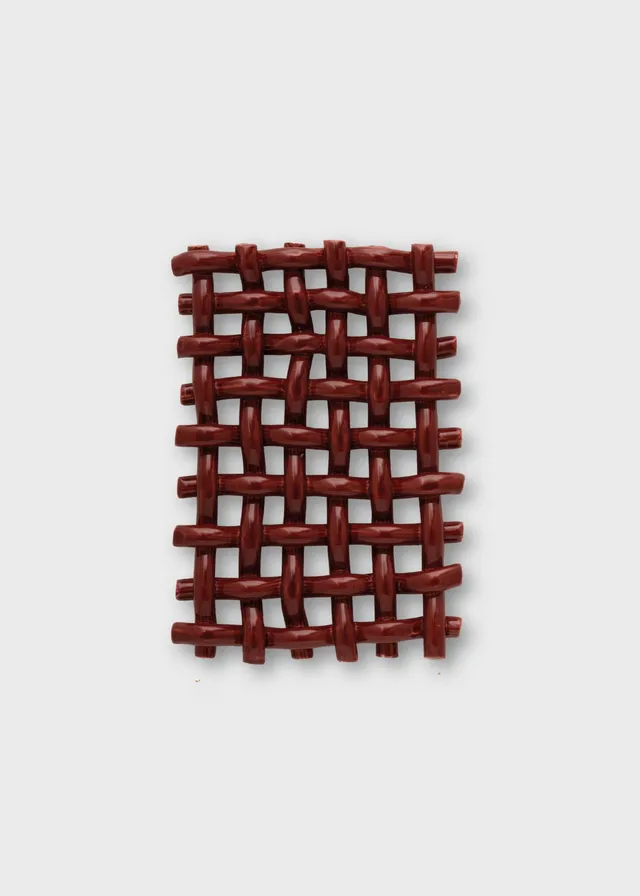 The Poster Club Interlace No. 03 Wandobjekt 22x15 cm Bordeaux