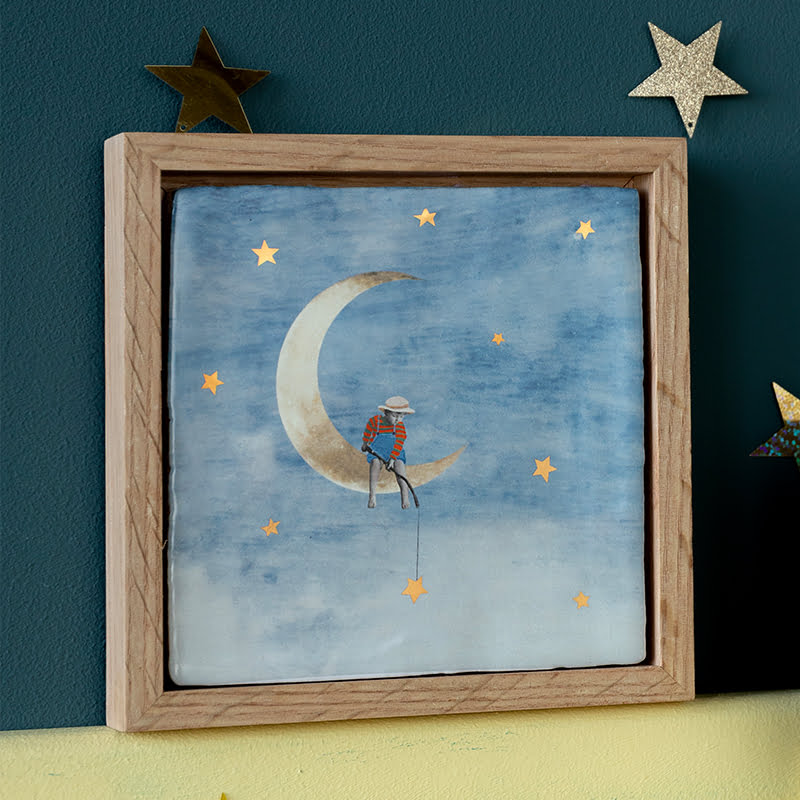 Storytiles Delft Blue Dromenvanger Fliese 10x10 cm Gold