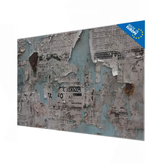 Banjado Magnettafel Wand mit Zeitungen Glasboard 120x80 cm