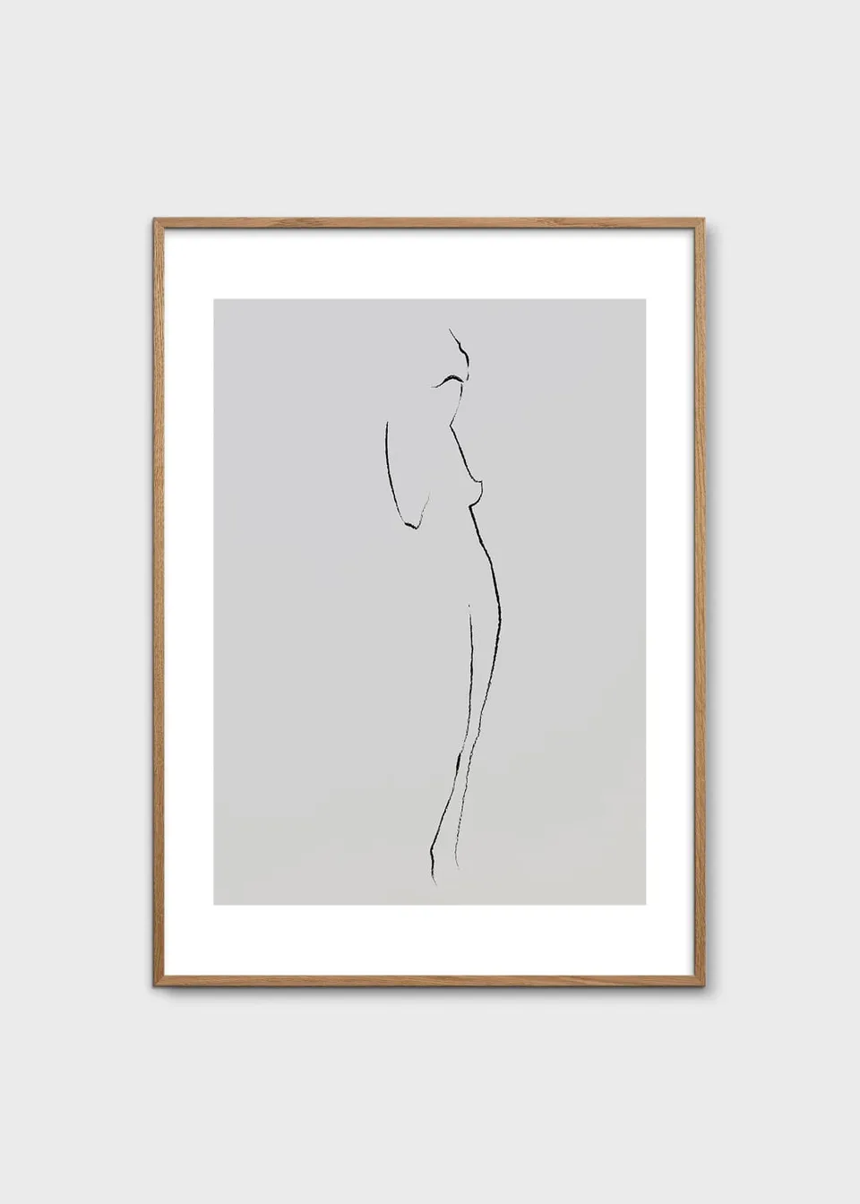 The Poster Club Lilli Poster 30x40 cm grau Zeichnung